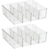 mDesign Aufbewahrungsbox 35,6 x 30,5 x 10,4 cm 2-tlg. transparent