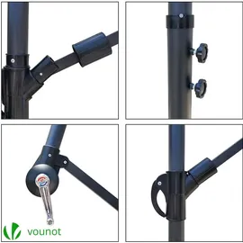 VOUNOT Ampelschirm 300 cm Grün