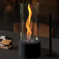 Tragbarer Tischkamin, Rauchfreie Feuerstelle, Für Drinnen Und Draußen, Heimdekoration Für Halloween Und Weihnachten, Schwarz