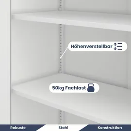 Jan Nowak DELUKE Aktenschrank 185 x 90 x 40 cm Weiß