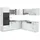 Vicco Winkelküche R-Line L-Form 237 x 247 cm Weiß Hochglanz