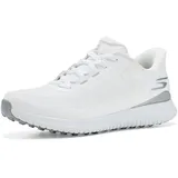 SKECHERS Damen Flight Slip-in Spikeless Golfschuh Sneaker, weiß/silberfarben, 11