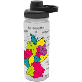 Geda Labels Trinkflasche Bundesländer Schwarz 0,7 l