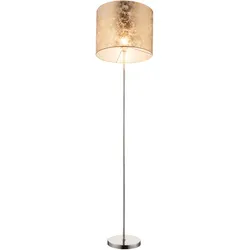 Decken Fluter Stand Lampe GOLD Wohn Ess Zimmer Beistell Beleuchtung Textil Decken Fluter Steh Leuchte im Set inkl. LED Leuchtmittel