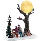 Lemax Village Collection Lemax Christmas Moon - Weihnachten unterm Vollmond - NEU 2018 - Vail Village Table Pieces - Beleuchtetes LED Polyresin Tischstück - Dekoration/Weihnachtsdeko - Weihnachtswelt/Weihnachtsdorf