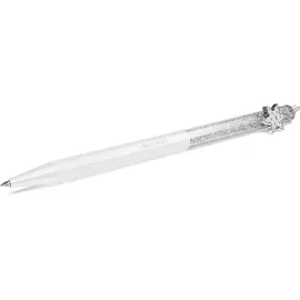 Swarovski Crystalline Kugelschreiber, Achteckform, Schneeflocke, Weiß, Weiß lackiert