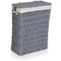 Lycce Wäschekorb mit Deckel 58 l Nischenwäschekorb Cotton Wäschekorb