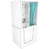 SeniorBad Seniorendusche und Kombination Wanne mit Whirlpool S02D-WP-C-R 100x78x205cm - Weiß
