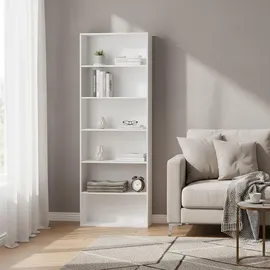 Relaxdays Bücherregal 60 x 178,5 x 24 cm Weiß