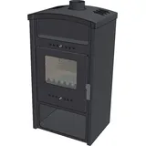 Kaminofen Ulisse, 8 kW, Zeitbrand, Großer Feuerraum schwarz