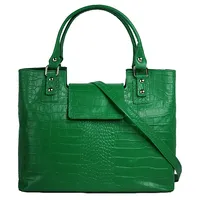 Cluty Henkeltasche Leder Grün