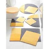 Badematte GRUND Gr. 1, gelb (gelb, grau), rechteckig (50cm x 60cm ), 1 Stk., Badematten, Badematte