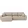 kaiser möbel Ecksofa mit Schlaffunktion und Bettkasten Ivo L aus Chenille-Stoff Artico, Ecksofa mit Schlaffunktion, integrierter Stauraum,mit Schlaffunktion,pflegeleichter Chenille-Stoff beige