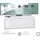 Vladon Lana Lowboard 80 x 29 x 37 cm Weiß matt/Eiche