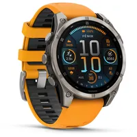 Garmin fenix 8 AMOLED 47 mm sapphire, graphit / titanium titan mit QuickFit Silikon-Armband 26 mm