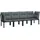 vidaXL Garten-Lounge-Set 4-tlg. schwarz/grau
