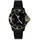 Light Time Armbanduhr Damen Kunststoff Datum Schwarz Gold L114D