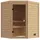 Karibu Woodfeeling Sauna Valida 1 (Eckeinstieg) - 38 mm Massivholz AktionssaunaBronzierte Ganzglastür Ohne Dachkranz Ohne Ofen
