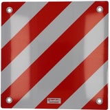 CARTREND 10615 Warntafel Italien Warnschild hinten Aluminium 50 x 50 cm reflektierend rot-weiß Heckträger/Fahrradträger für Auto,Camping