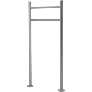 ML-Design Briefkastenständer Edelstahl Silber Standfuß Halterung Ständer für Briefkasten