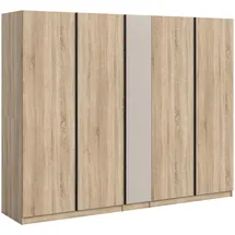 Livetastic Drehtürenschrank Oakland 230 x 183 x 53 cm Braun