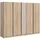 Livetastic Drehtürenschrank Oakland 230 x 183 x 53 cm Braun