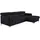 Livetastic Ecksofa Schwarz, Leder, Kombination Echtleder/Lederlook, Rindleder, 4-Sitzer, Ottomane rechts, L-Form, 226x169 cm, seitenverkehrt erhältlich, Armteil links, rechts, Wohnzimmer, Sofas & Couches, Wohnlandschaften, Ecksofas