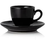 Was Espresso- und Untertasse 0,09 l Schwarz 6 St.