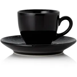 Was Espresso- und Untertasse 0,09 l Schwarz 6 St.