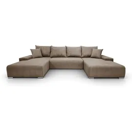 lookway Wohnlandschaft Braun, Textil, 348x93x188 cm, Wohnzimmer, Sofas – Couches, Wohnlandschaften, Wohnlandschaften in U-Form