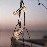 Licht-Erlebnisse Außenlichterkette LED Solar Kunststoff 266,6 cm spritzwassergeschützt schwarz