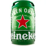 Heineken Pils Bier - Draught Keg Bier-Fass mit Zapfhahn, 5 Prozent Alkoholgehalt, mit natürliche Zutaten, erfrischend milder Geschmack, 5 l (1er Pack)