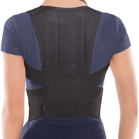 Geradehalter zur Haltungskorrektur für Damen und Herren/Rückenbandage für perfekte Haltung (Schwarz, large)