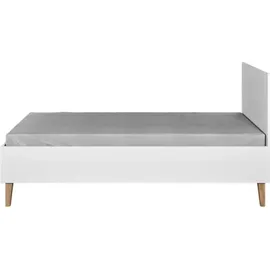 les tendances Kinderbett Kubi 80 x 180 cm Eiche lackiert weiß