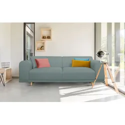 3-Sitzer ANDAS "Maroon", blau (petrol), B:236cm H:82cm T:96cm, Struktur grob ( 100% POLYPROPYLEN, Struktur fein ( 100% Polyester), Struktur (100% Polyester), Sofas, in skandinavischem Design, mit losen Kissen