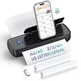 Aixiqee Portable Mobiler Drucker A4 für Unterwegs, Kabellos Bluetooth Thermodrucker Klein Reisedrucker Unterstützt A4, A5, 8.5" X 11" US Letter Legal Thermopapier (Portable)