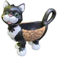 Aspinaworld Gartenfigur Katzen Figur zum bepflanzen 37 cm Balkon