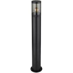 Standleuchte Stehlampe Außenbeleuchtung Sockelleuchte rauch Außen Garten Stehlampe, App Steuerung, Edelstahl, 1x Smart RGB LED 10W 806Lm, DxH 14x80 cm