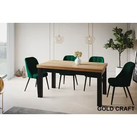 alpimeble Rechteckiger Esstisch 140 – 180 x 76 x 90 cm Craft