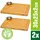Dune Design 2er-Set Bambus-Servierbrett + Dip-Schale 30x25cm Holz-Steak-Teller Speiseteller