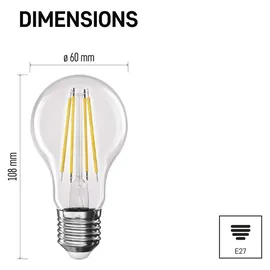 EMOS LED-Birne 3,8W E27 neutralweiß 806 lm 3 St.
