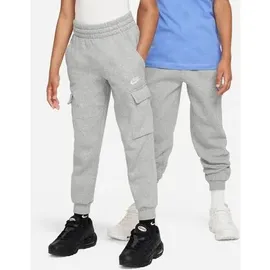 Nike Kinder Trainingshose Club Fleece Cargo Pants FD3012-063 128-137 - Dk Grey Heather/Base Grey/White