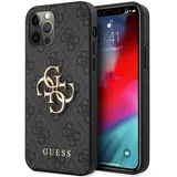 GUESS Hard Cover 4G Metal Logo Grey, für Apple iPhone 12 / 12 Pro GUHCP12M4GMGGR, Blister (GUHCP12M4GMGGR)