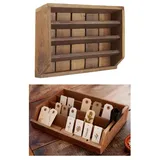 ib laursen Holzkiste Unika Shaker 35 x 24 cm 4-tlg. braun