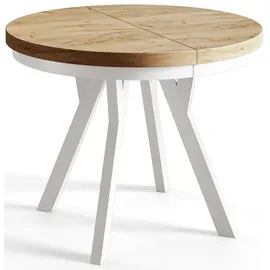 alpimeble EVO Ø 120 cm naturbelassen/weiß
