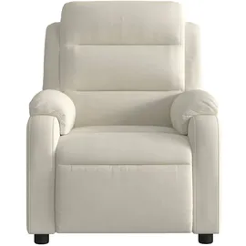 vidaXL Relaxsessel Elektrisch Creme Samt