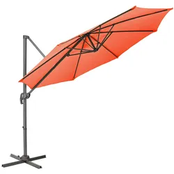 SVITA Ampelschirm Sonnenschirm Alu dreh schwenk Schirm Garten Terrasse Orange