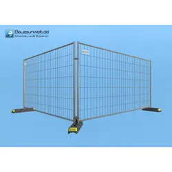 Bauzaun 11 kg EUTOP Economy 10er Set - Betonfuß und Verbinder