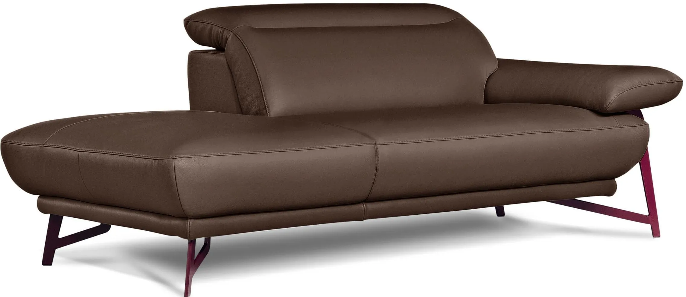 Egoitaliano Ottomane »Anais, Designsofa mit hohem Sitzkomfort, Designfuß«, Solitärmöbel als Blickfang, inkl. verstellbarer Kopfstützen Egoitaliano chocolate