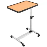 COSTWAY Laptoptisch, Bett, rollbar, Höhenverstellbar, neigbar, 52x34x55-85cm